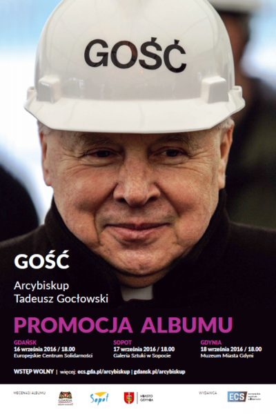 plakat promujący album o arcybiskupie gocłowskim